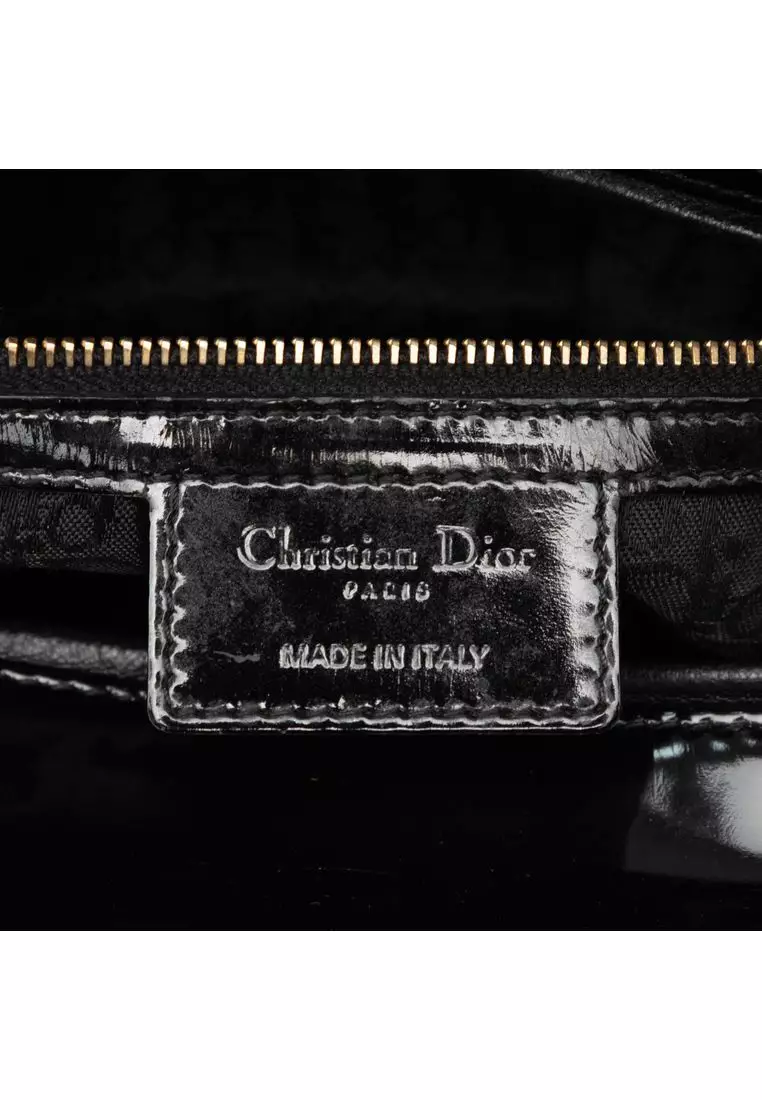 Pre-Loved Dior Large Patent Cannage Lady Dior
