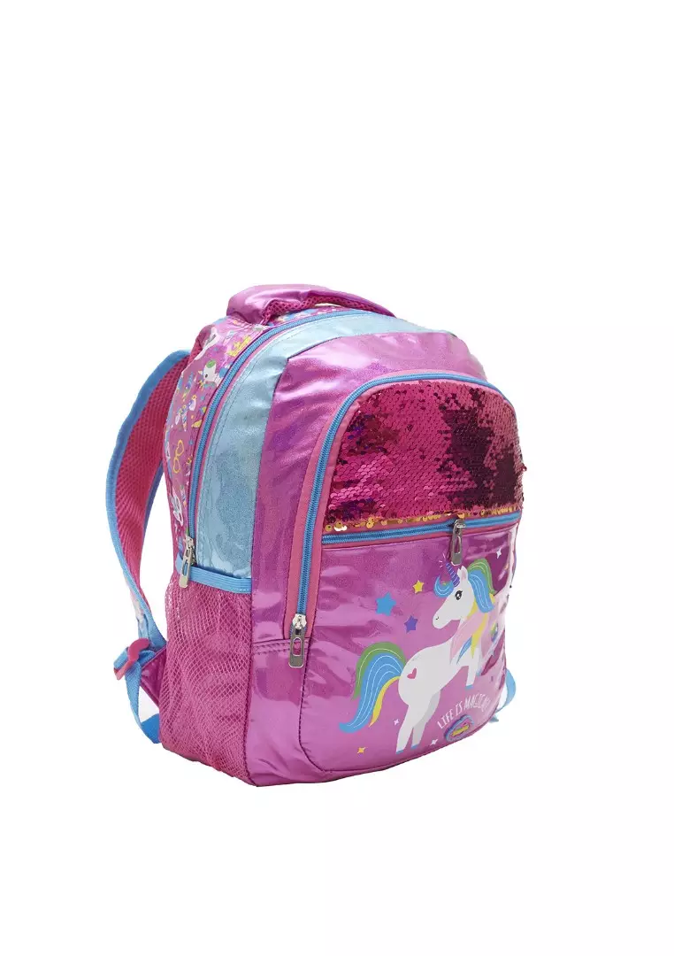 L.Blend Tas Ransel Sequins Unicorn Pink