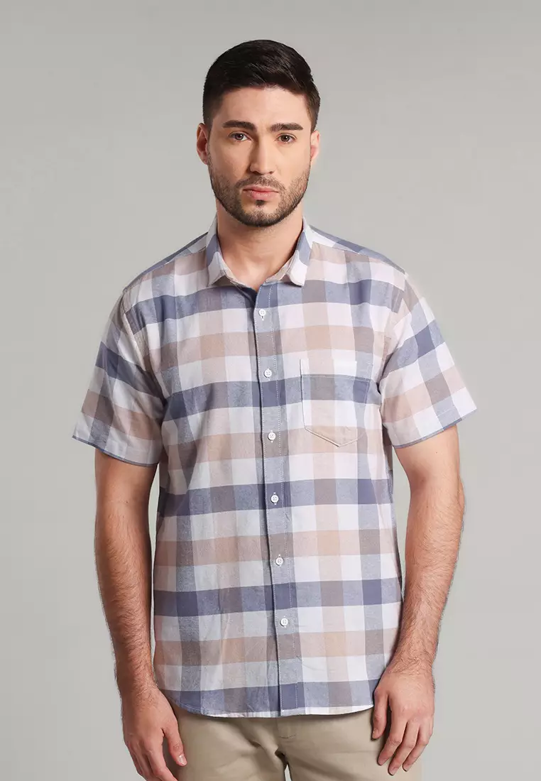 MOC Kemeja Lengan Pendek Pria Briscoe - Khaki