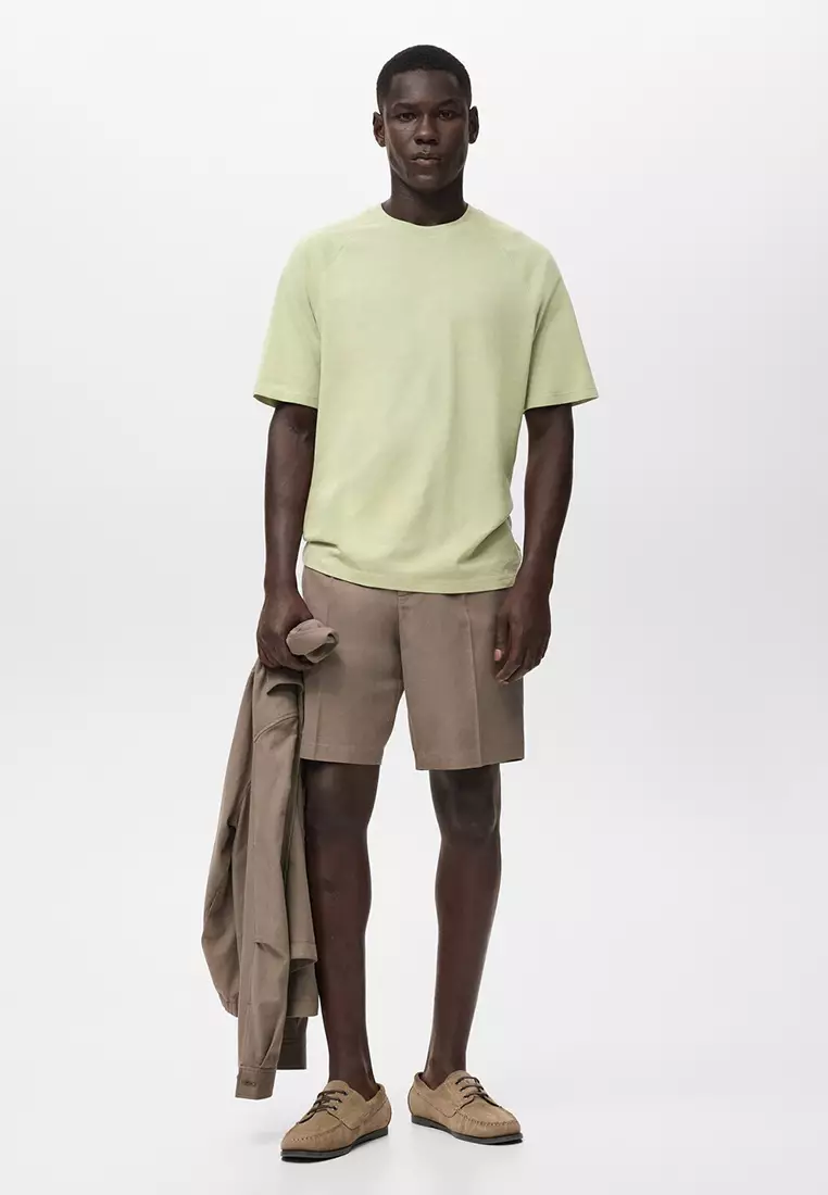 Relaxed-Fit Cotton-Linen T-Shirt