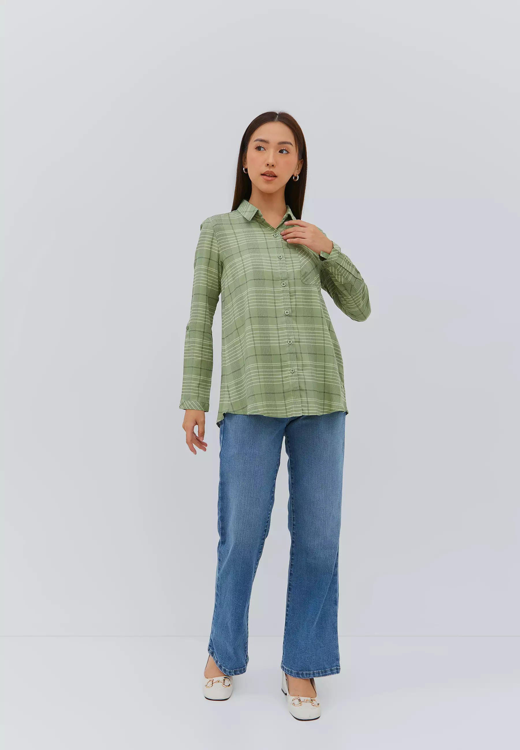 Slavia Green Stripe Shirt (G.11640)