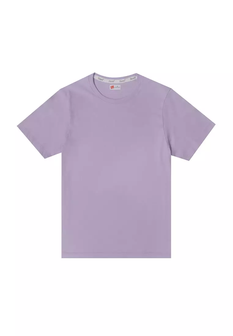 Mens Purple Round Neck T-Shirt