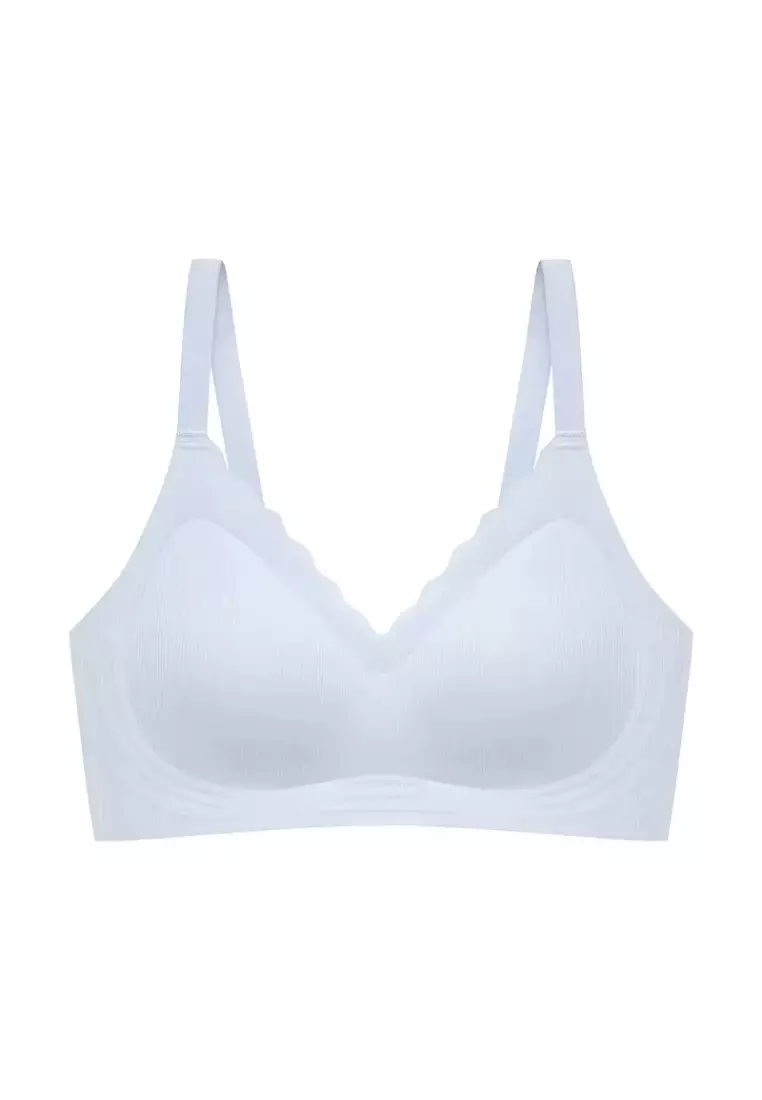 Buy Kiss & Tell Delia Seamless Wireless Comfortable Push Up Support Bra in  Blue 2024 Online