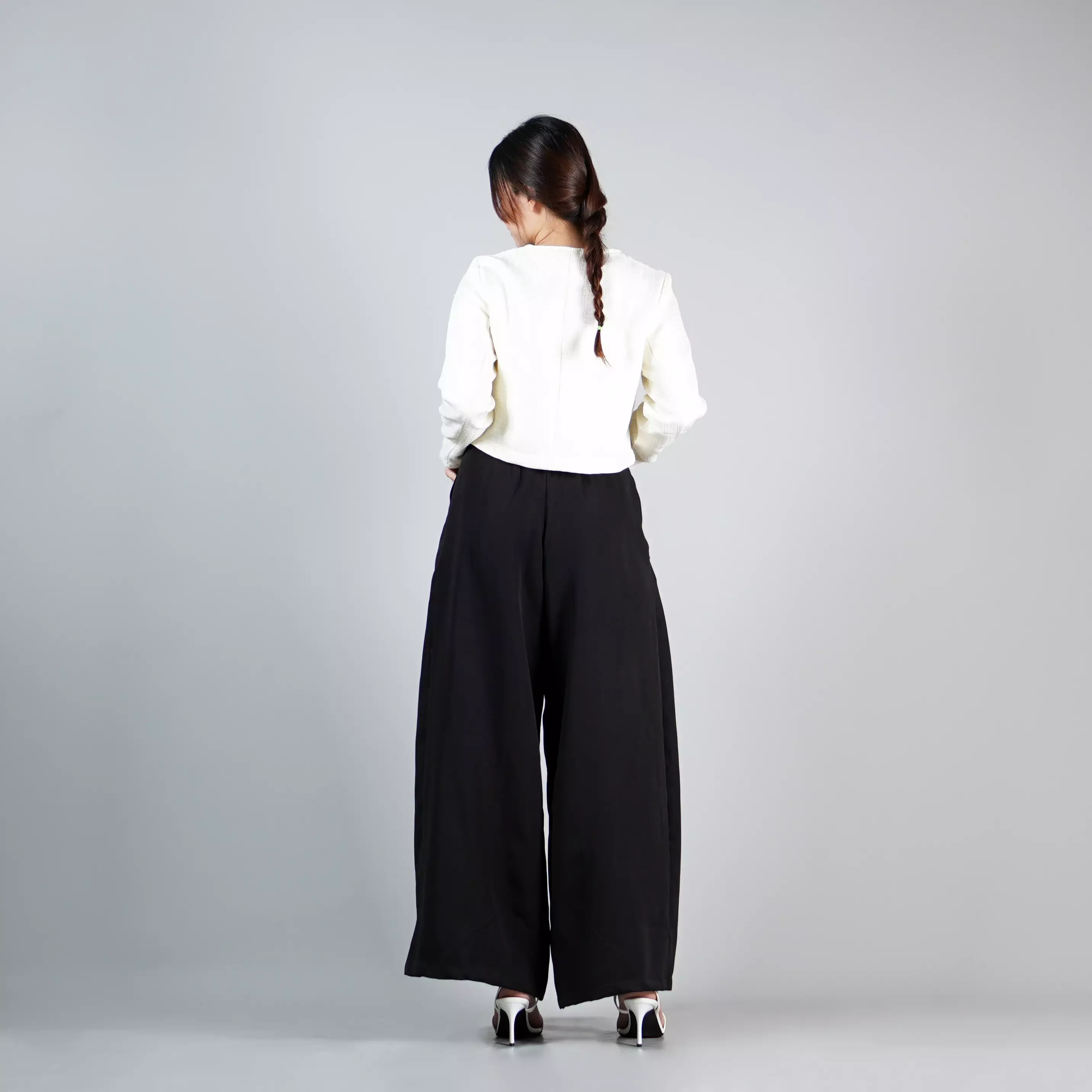 LENA PANTS Celana Hitam Wanita Celana Kulot Hitam Celana Panjang Hitam Wanita - HITAM