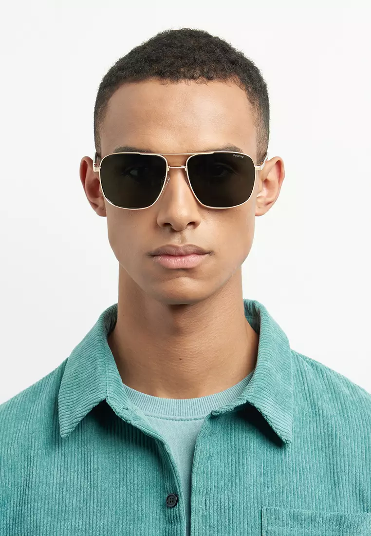 POLAROID Sunglasses PLD 4128/S/X-J5G-UC, PILOT Shape with GOLD Color