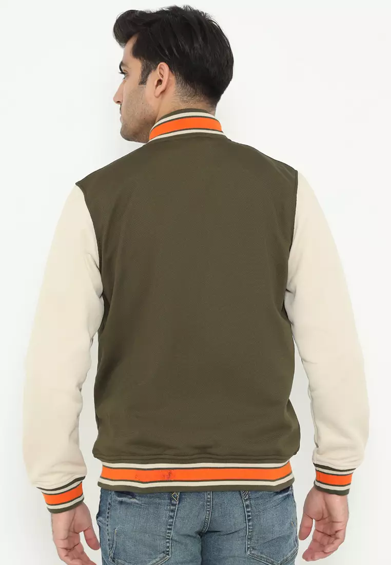 Jacket Cvc D&F Bomber Olive Cream