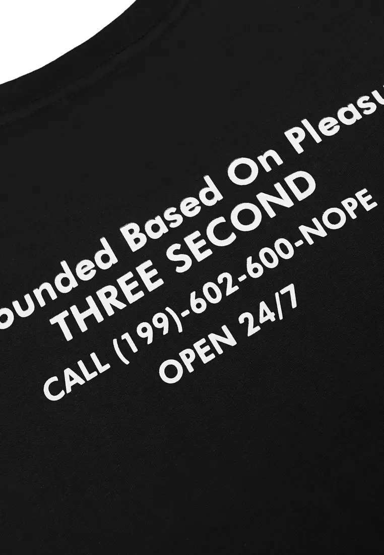 3Second Men's T-Shirt Short Sleeve Regular Fit Cotton Logo Script Phiar OL-C030425