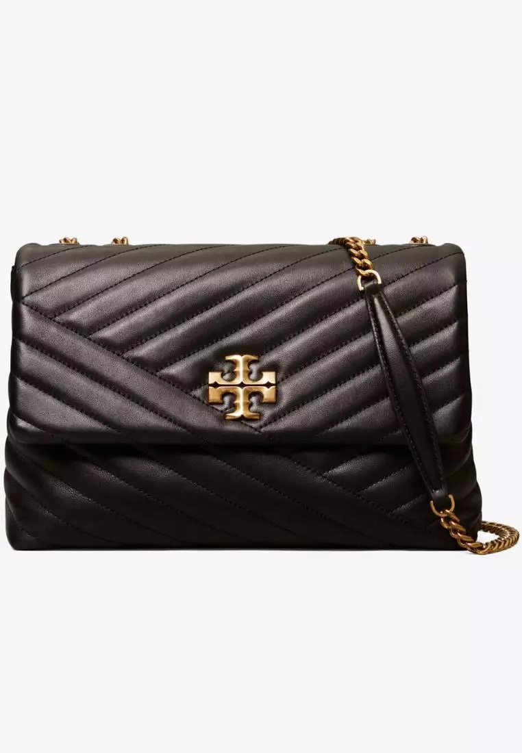 Tory Burch Kira Chevron Convertible Shoulder Bag Black
