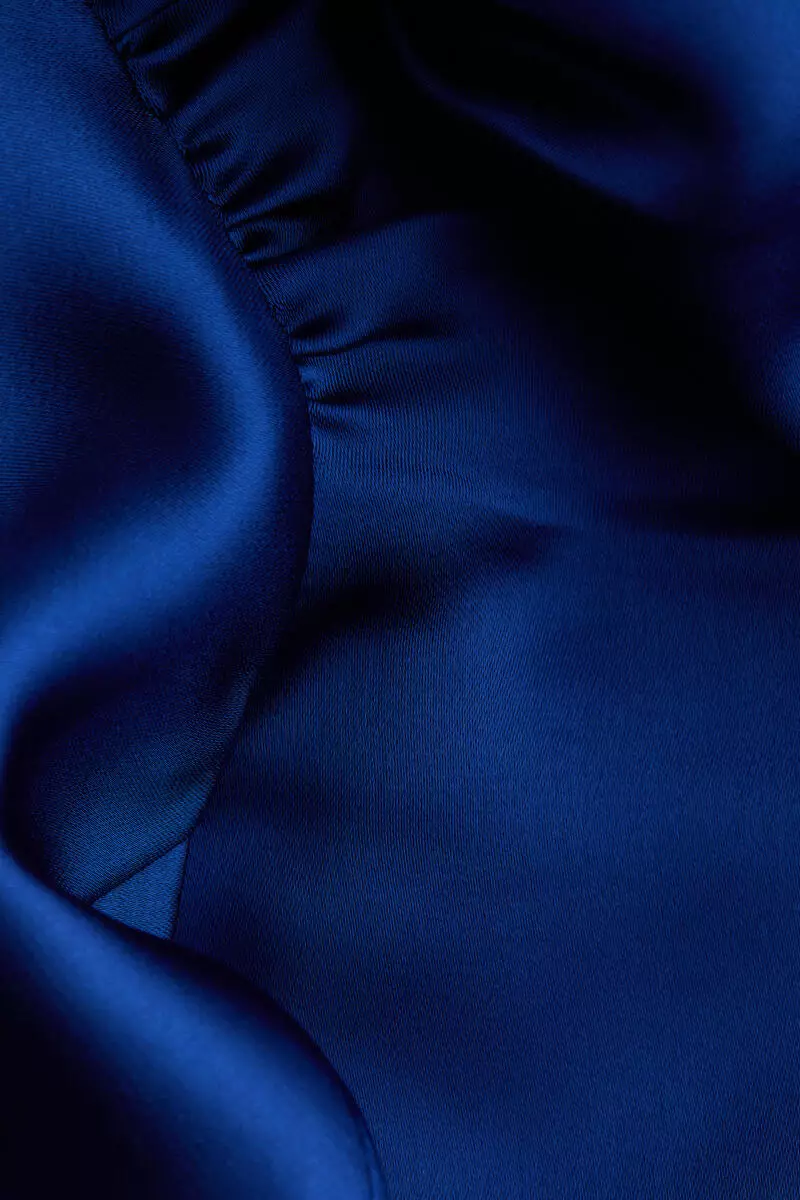 Scarf-detail satin dress