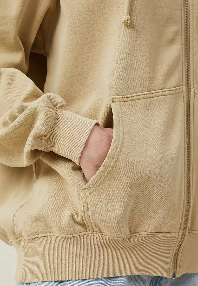 Classic Washed Zip-Through Hoodie