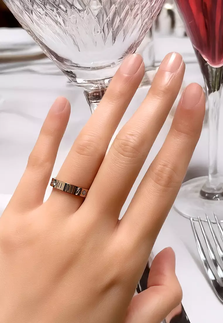 Romanian Numeral Ring In Rose Gold