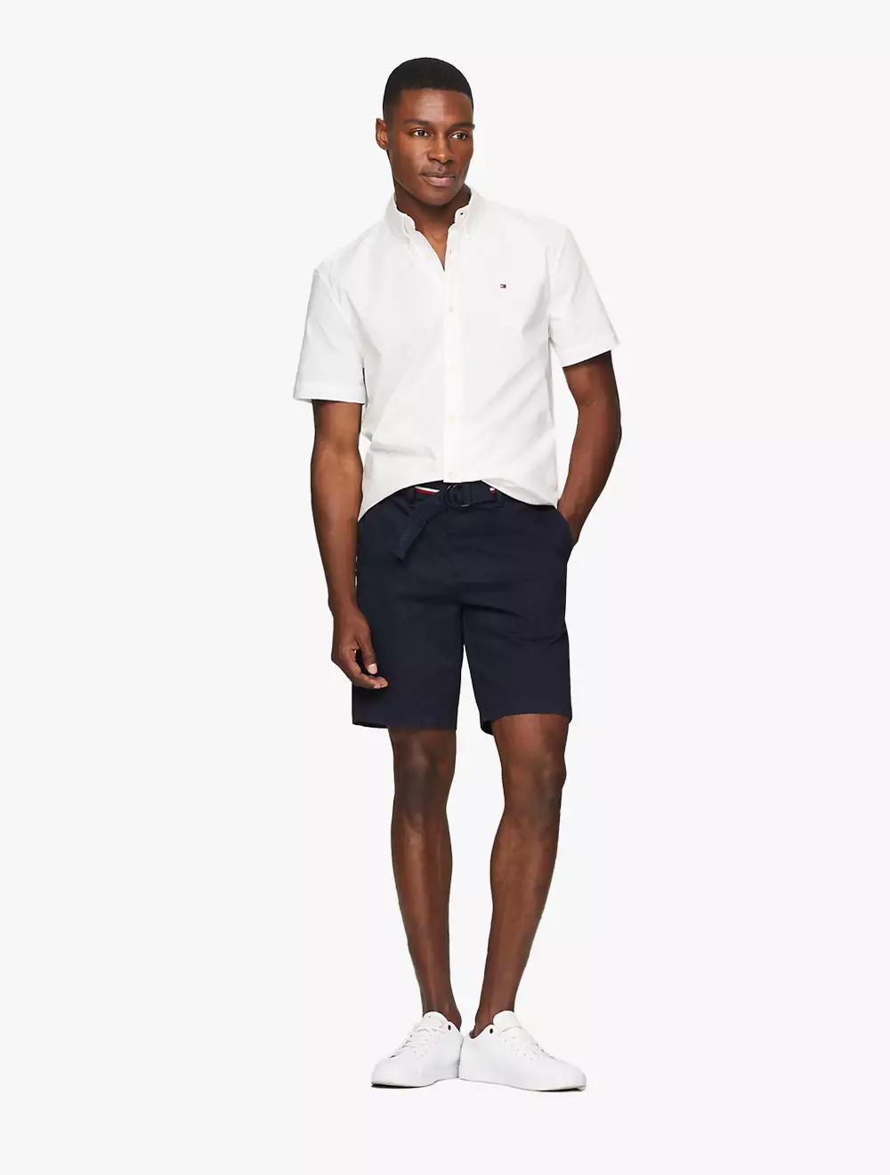 TOMMY HILFIGER - Belted Twill 9" Club Short - Navy - Navy