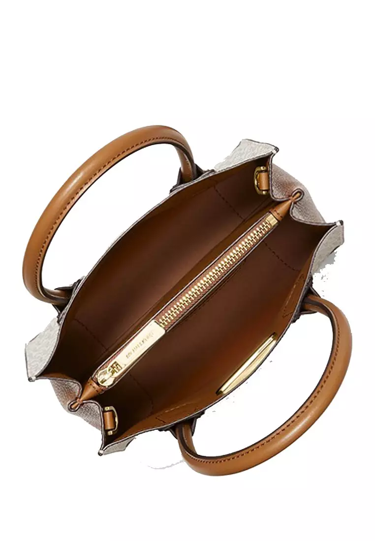 Mercer pebbled and shop embossed leather accordion crossbody