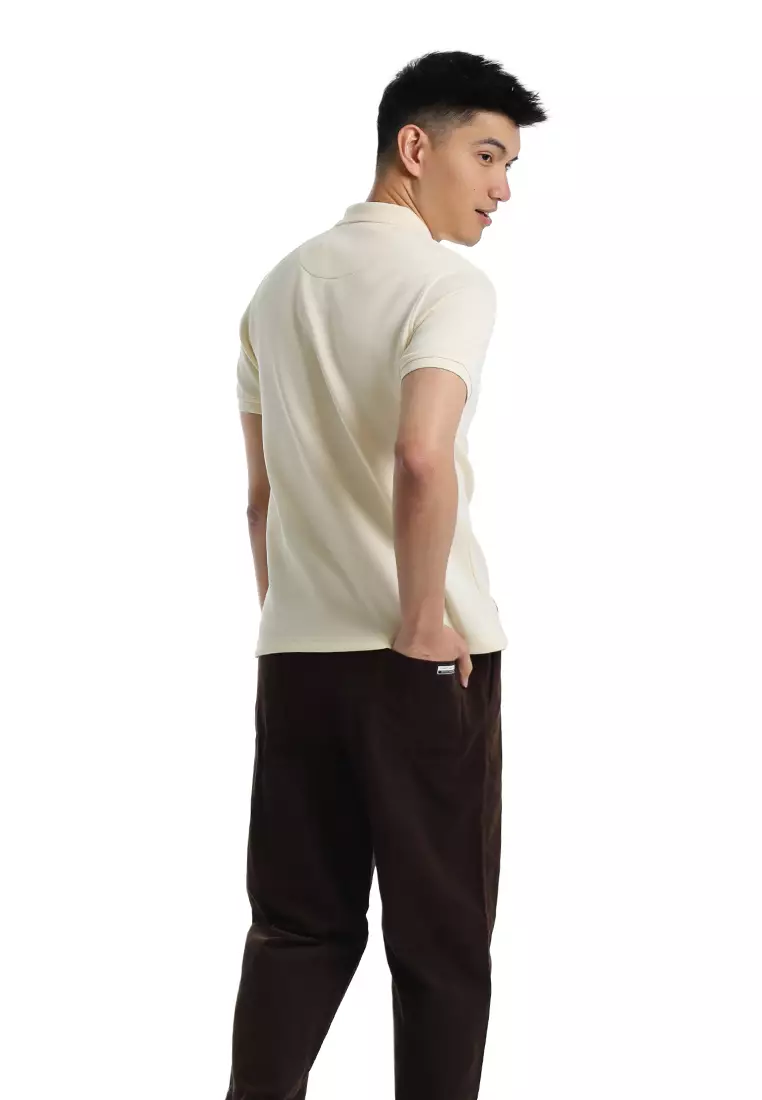 Forest Mens Cotton Slim Fit Polo Tee - 23961-15Beige