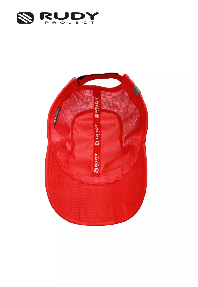 Emblem Logo Foldable Cap – Red | Packable | Performance Headwear