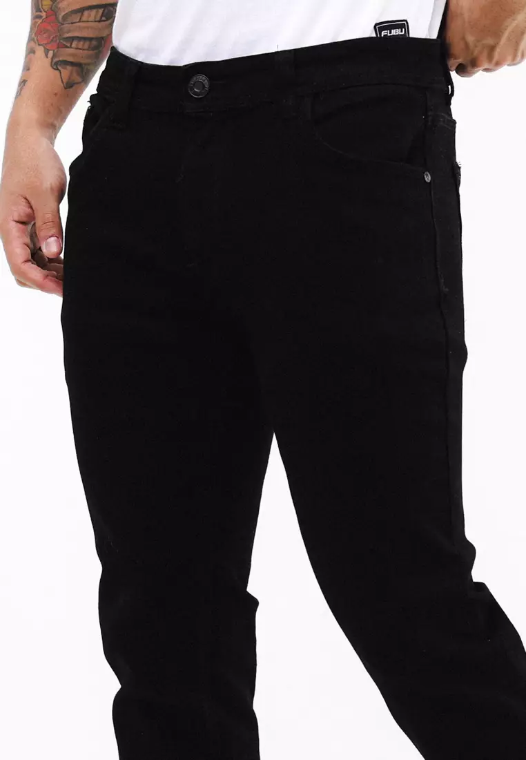 Denim Long Pants Slim Tapered Fit Stretch