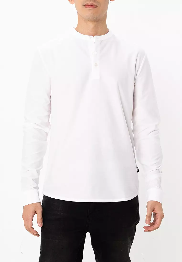 Boss henley shirt store