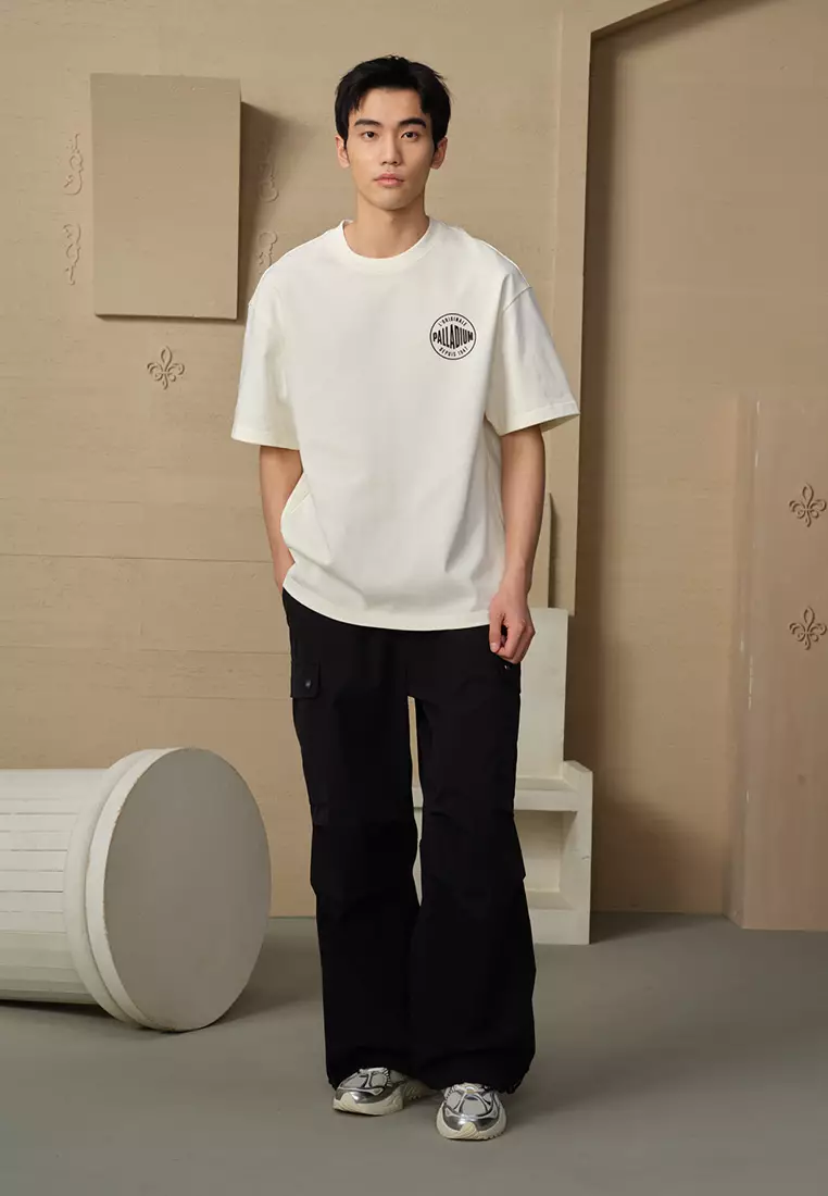 男裝 HERITAGE PALLADIUM LOGO 寬鬆落肩全棉T裇