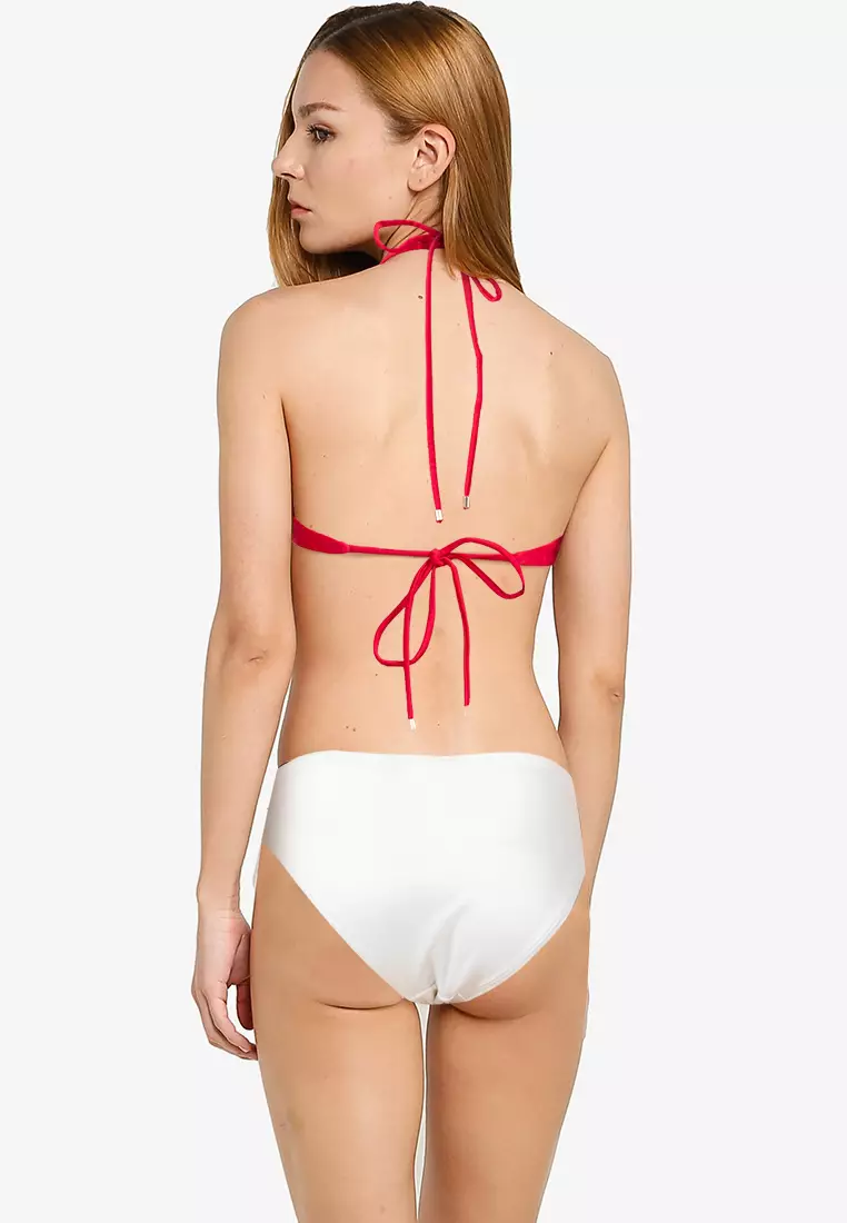 Scoop Neck Halter Bikini Top