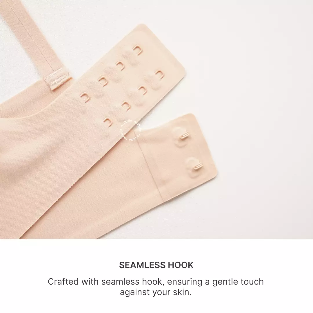 Nathalie V-Neck Seamless Bra NTB 3487 - Hitam