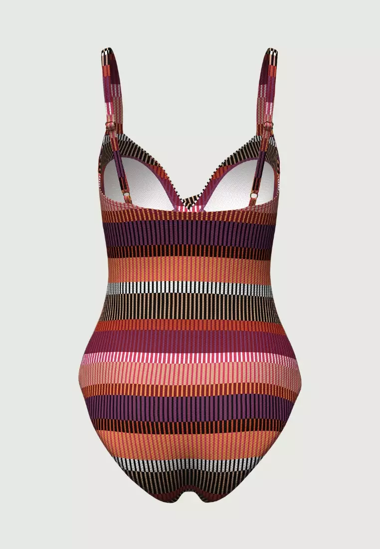 Tropadelic Stripe Etnico Cross Front Onepiece