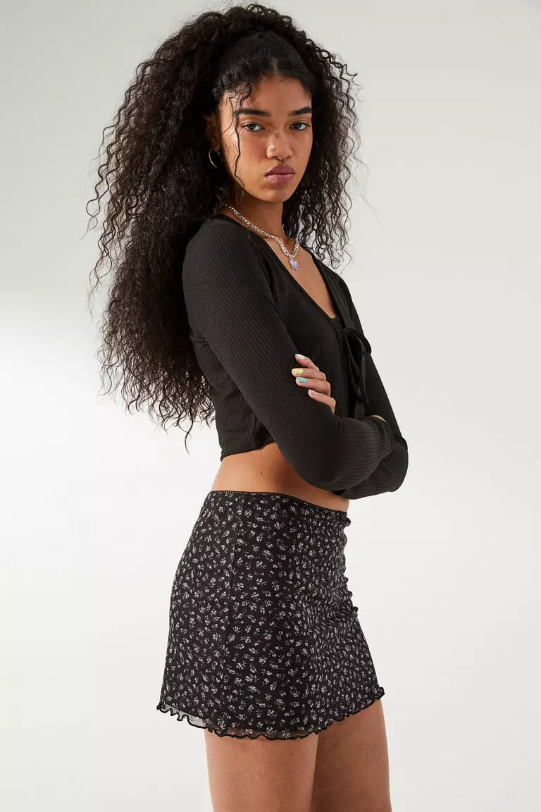 Jual H&M Mesh mini skirt Original 2023 ZALORA Indonesia