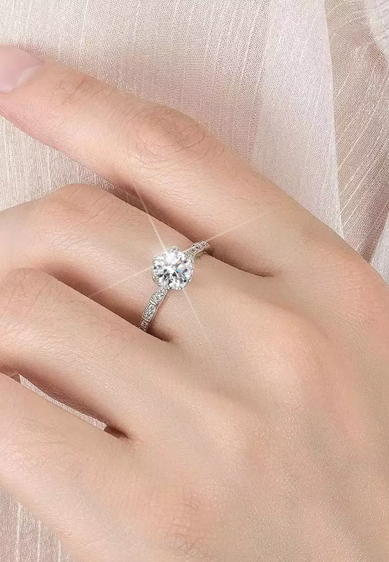 Cincin Wanita Berlian Aksesoris Korea Fashion Perhiasan Cincin Pasangan Cewek Gift Hadiah COD R028