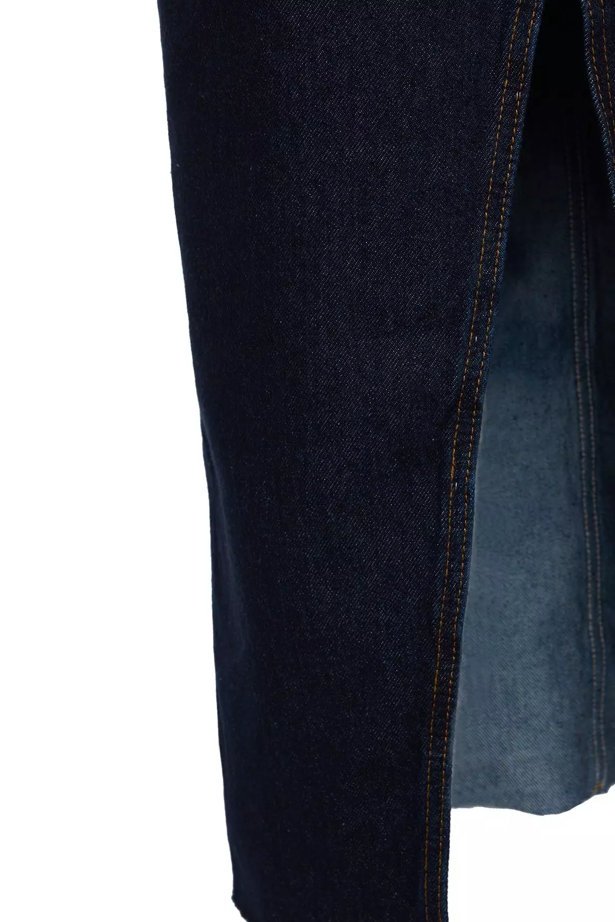 Dark Blue More Sustainable Slit Maxi Denim Skirt TWOSS23ET00290