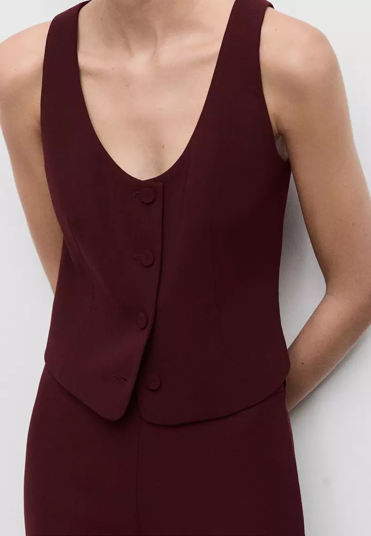 Buy Mango Suit Waistcoat With Buttons 2025 Online ZALORA Philippines