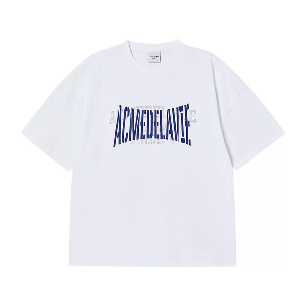 DOUBLE LAYER LOGO WIDE SHORT SLEEVE T-SHIRT WHITE