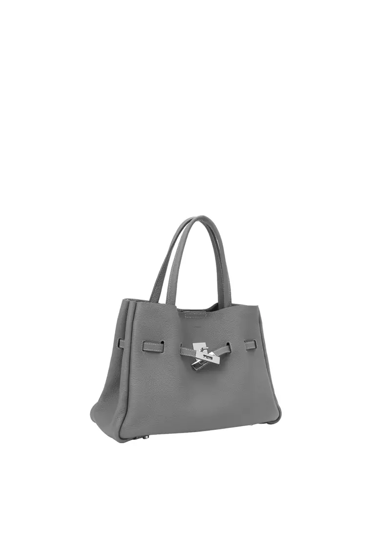 SAOIRSE Soft Structural Belt Tote Bag - Gull Grey