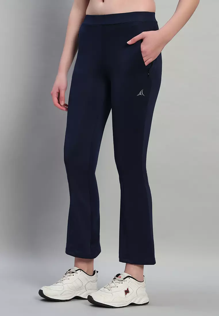 Buy Fitleasure Women's Ultra-Stretch Nylon Lycra Navy Bootcut