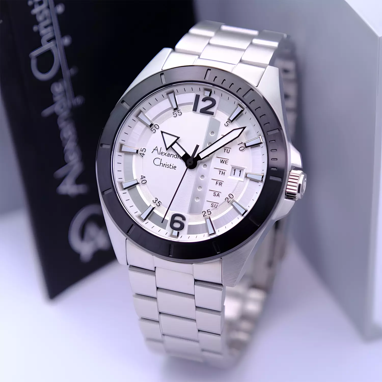 Jam Tangan Analog Pria - Classic Sport Series - Two Tone Silver Stainless Steel - 6535 MEBTBSL