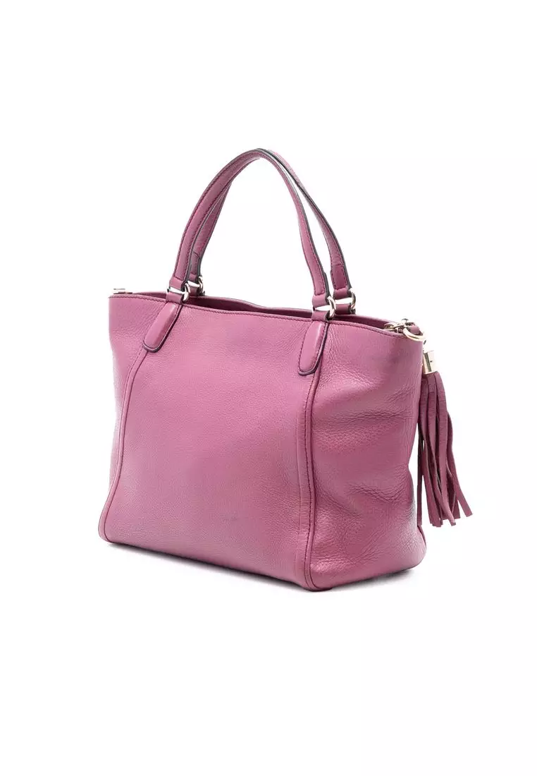 Pre-Loved Gucci Small Pebbled Leather Soho Cellarius Satchel
