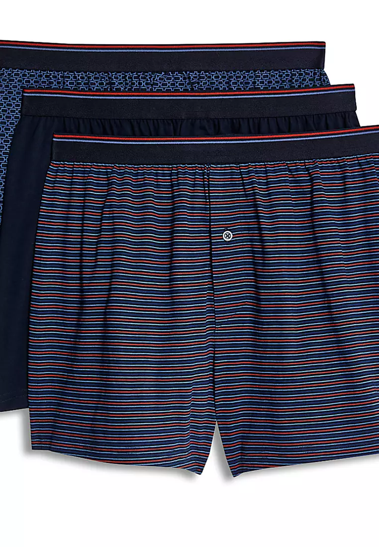 5pk Pure Cotton Assorted Jersey Boxers