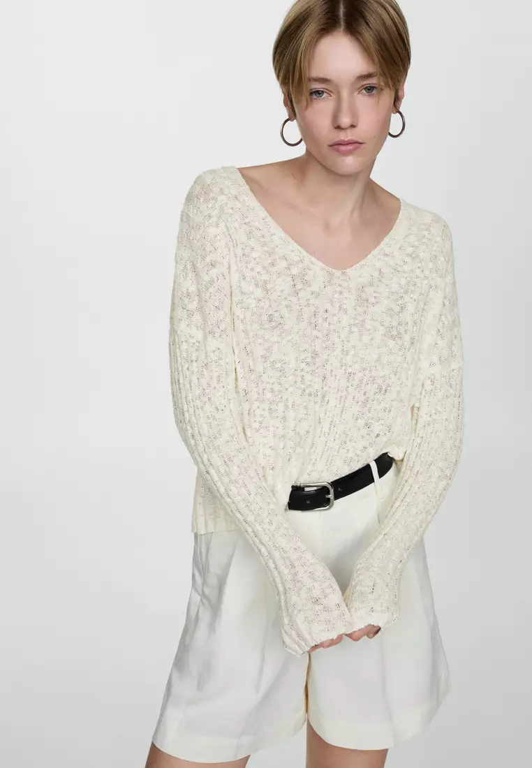 Mango one shoulder sweater hotsell