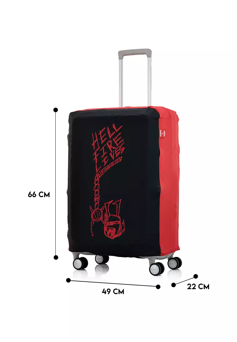 American Tourister X Stranger Things Stretchable Luggage Cover - L - Hellfire Club