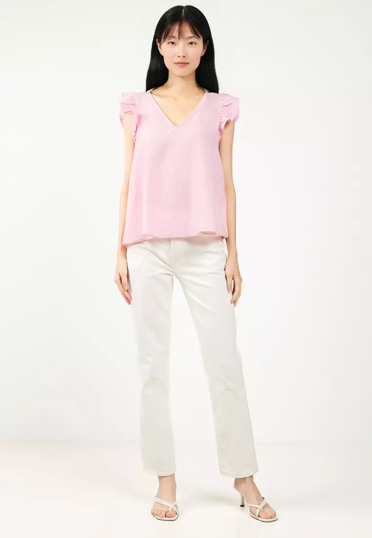 Short Sleeve Flounce Top