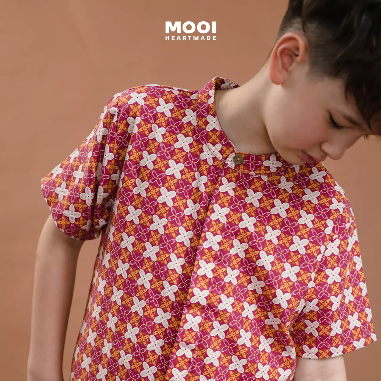 Mooi Atasan Batik Kemeja Anak Laki-Laki Zayyan Batik Shirt - Winter Blue