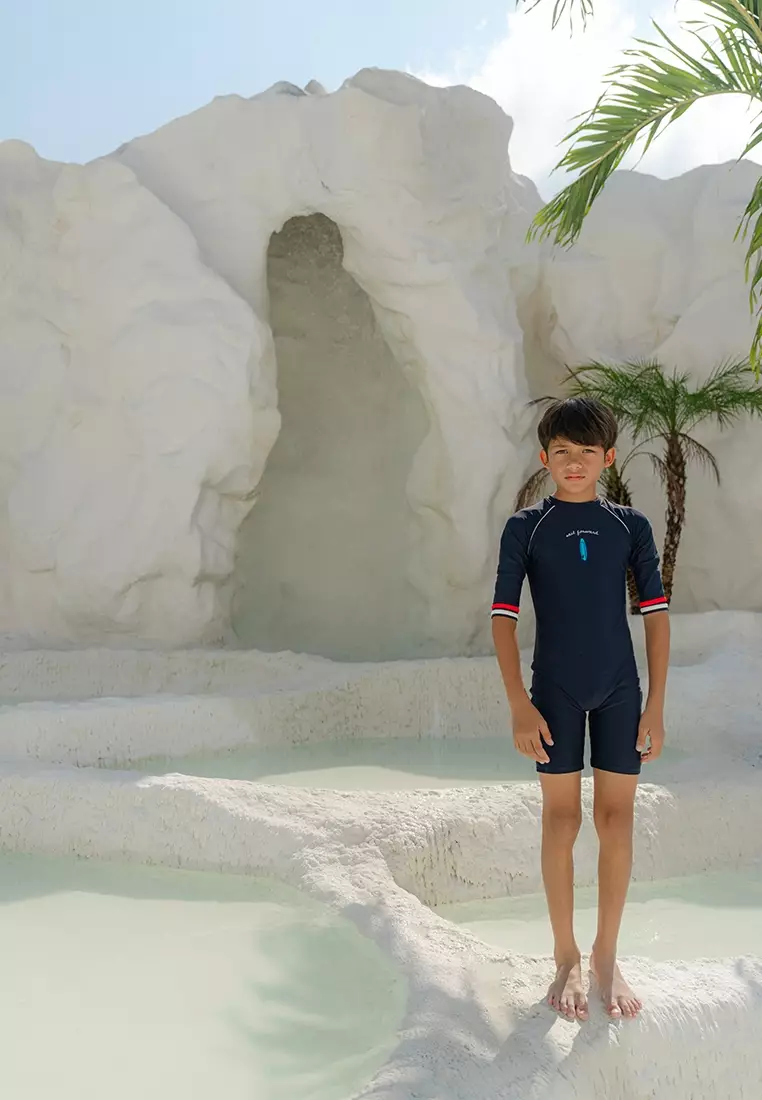 Bleu Marine Unisex Long Sleeves Diving Swimwear - Dark Saphire