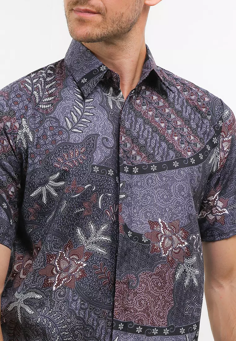 Prodo Kemeja Batik Exclusive Premium Pria Casual Modern Lengan Pendek