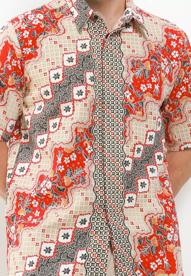 Hem Regular Fit Batik Lereng Kawung