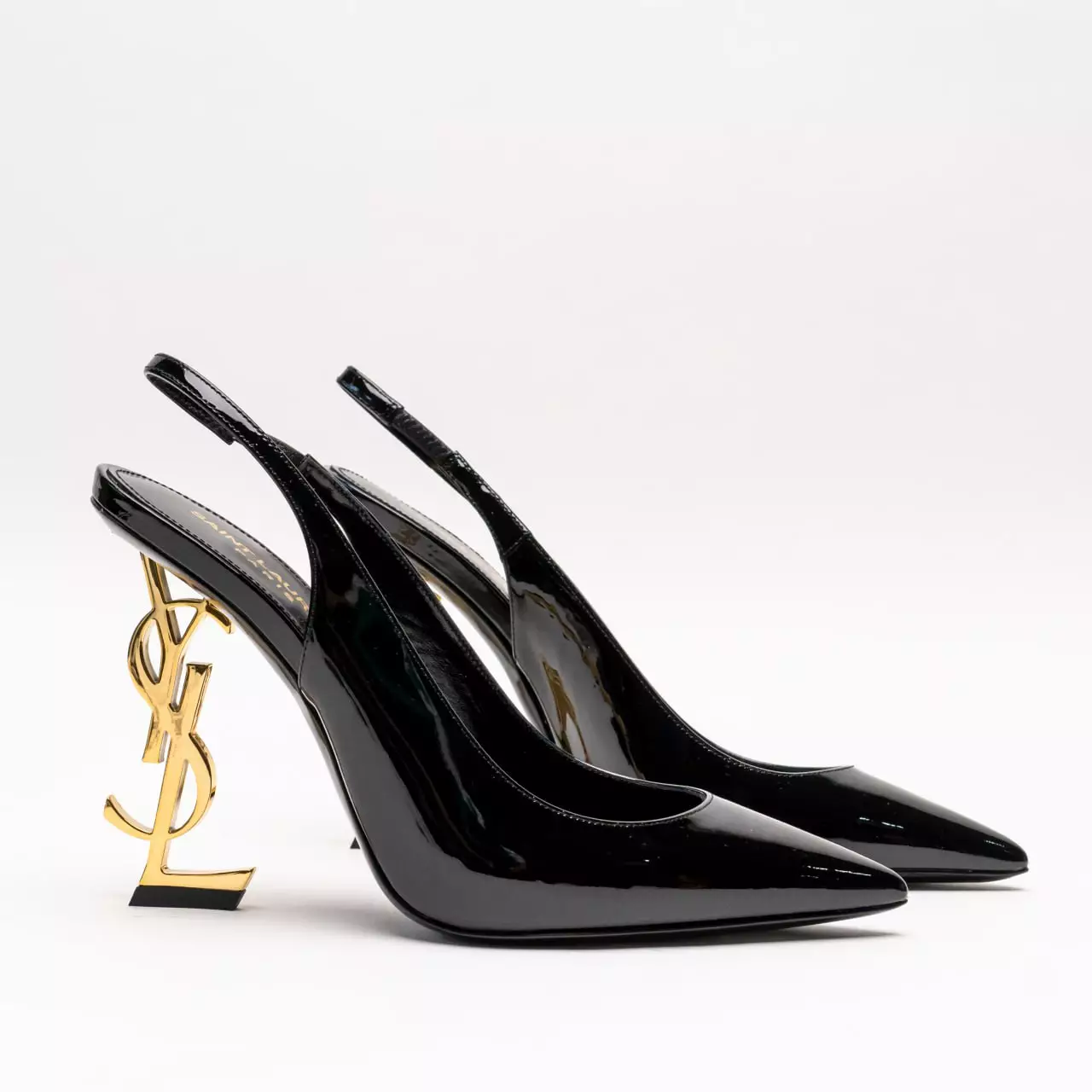 Saint laurent black opyum 110 patent leather on sale pumps