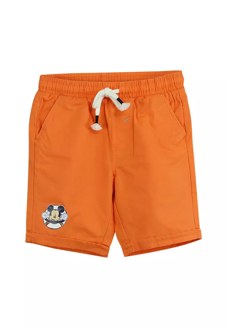 Toddler Boys Mickey Mouse Pull On Shorts Melon