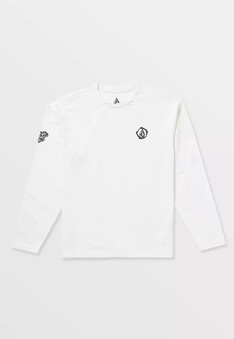 MTG WAVVYYY SURF LONG SLEEVE RASHGUARD WHITE