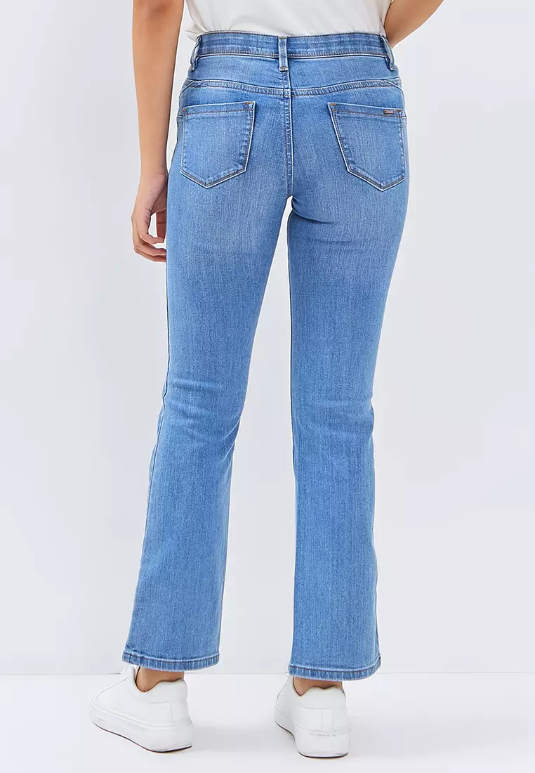 C2 Wenzou Blue Jeans Push Up Bootcut Wanita