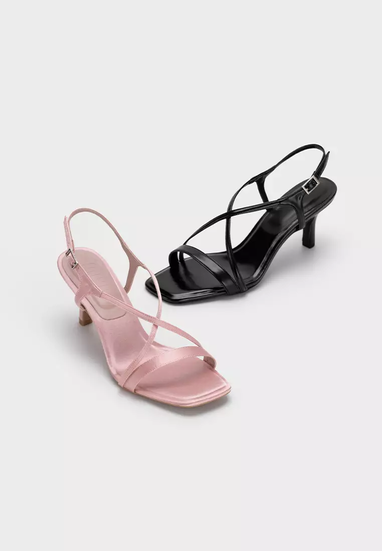 CLOUDFOAM STRAPPY SQUARE TOE MID HEEL SANDAL