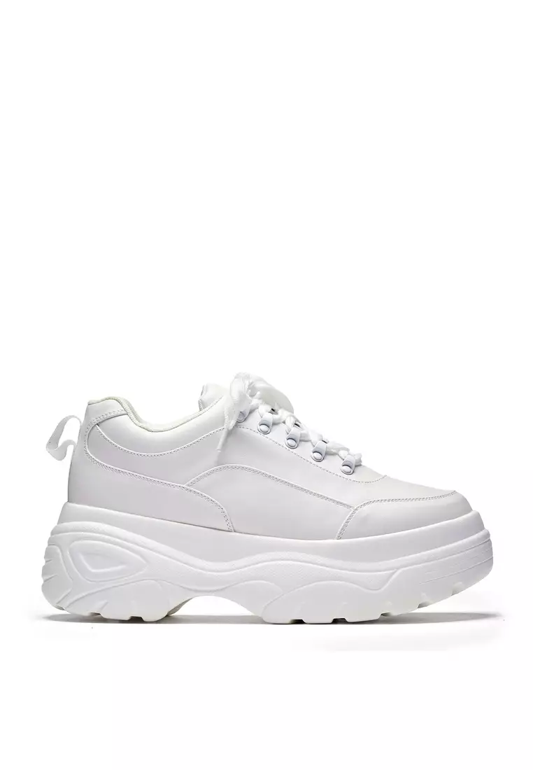 Discount on Koi Footwear  shoes - SKU: Jennie Striker White Chunky Bubble Trainers