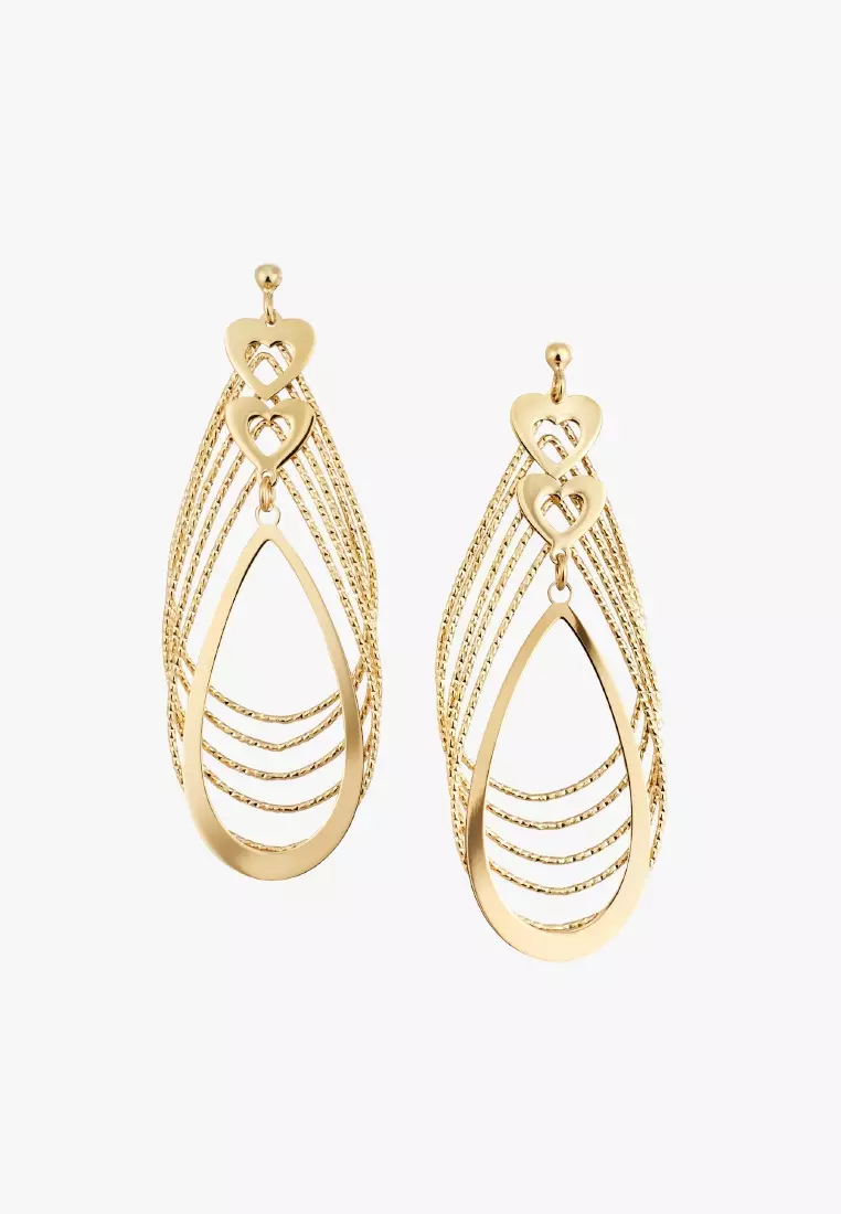 Buy Forever K FOREVER K Multiple heart earrings Gold 2024