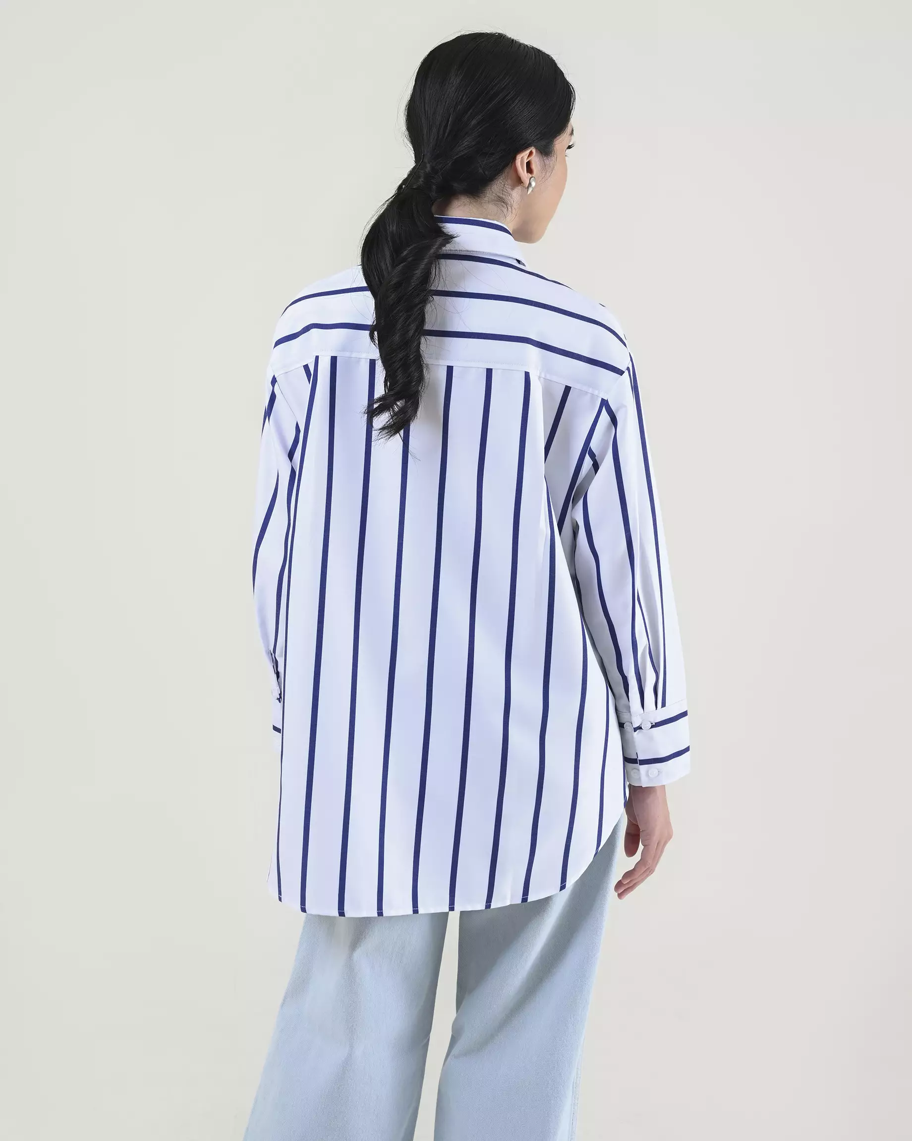 Geulis.id PIPER SHIRT - Stripescobalt